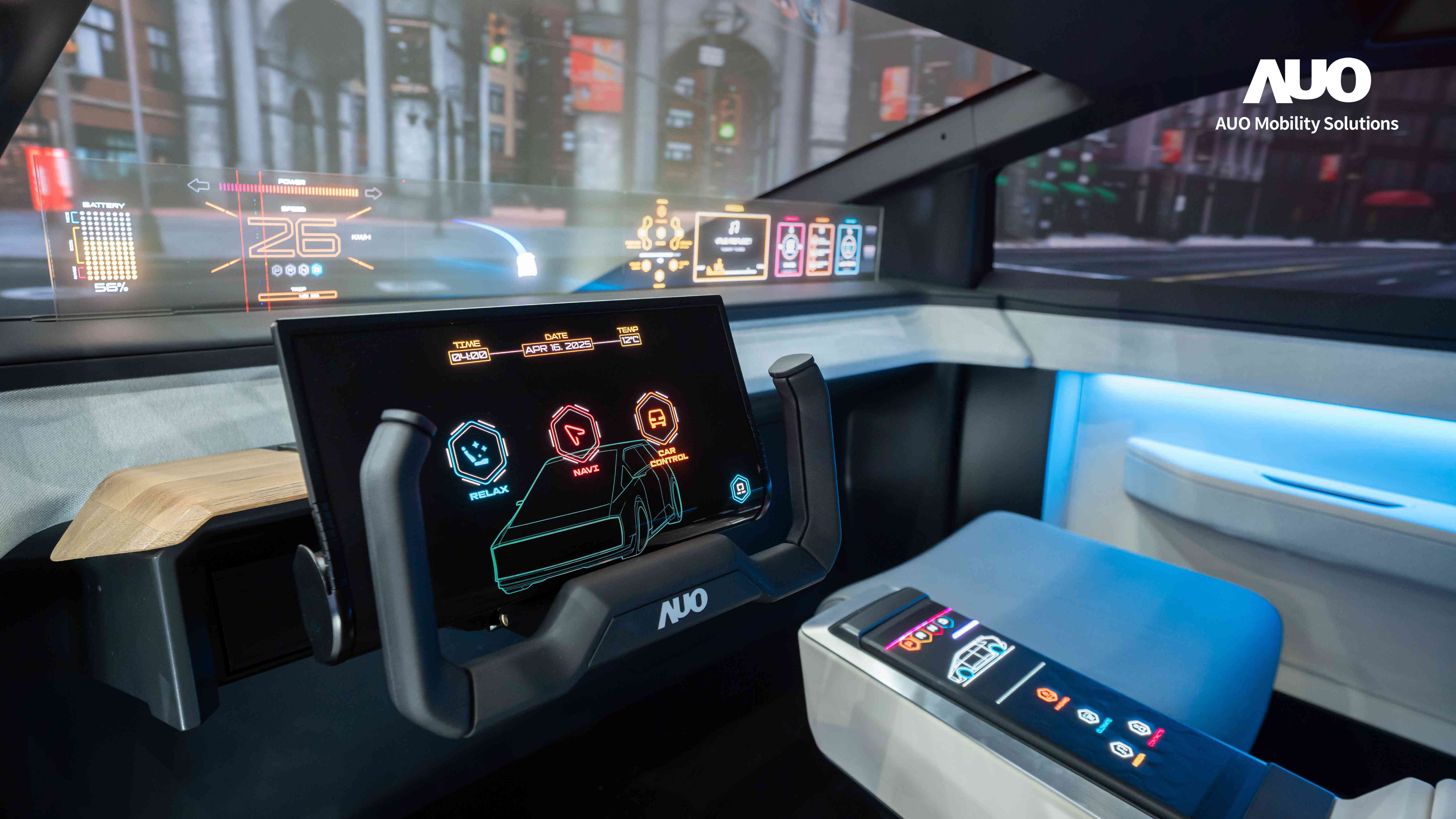 AUO Mobility Solutions aims to deliver innovative smart cockpit solutions by integrating display technologies, computing platforms, and vehicle connectivity. It aims to create immersive, intelligent, and sustainable in-vehicle experiences while extending smart mobility services to meet the diverse needs of global OEM customers and end users.