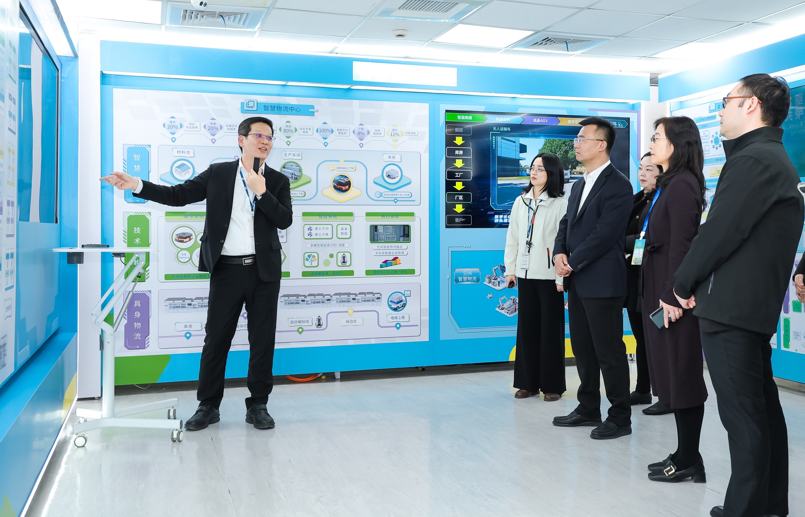 jinnian金年会苏州展示&rdquo;智能体&rdquo;在工业场景的深度应用，与&rdquo;具身智能&rdquo;在生产场景的创新整合，全面升级生产与管理流程，构建全链路智能制造体系，打造柔性自主工厂